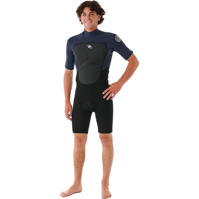 2024 Rip Curl Mens Omega 2mm Back Zip Shorty Wetsuit 11LMSP - Slate